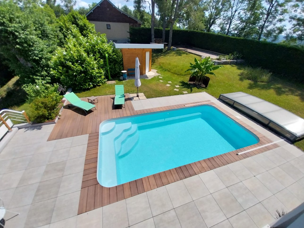 piscine de 7m par 3 50 vue de dessus - Photo piscine à coque